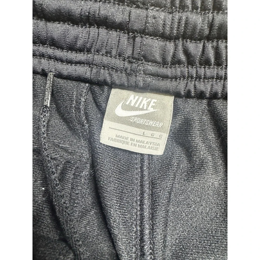 Vintage Nike Sportswear Sweat Pants Adult L Gray Logo Drawstring Heavy Ankle Zip